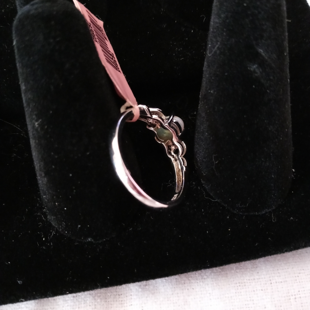 Opal & Diamond Accent Ring - Picture 3 of 4